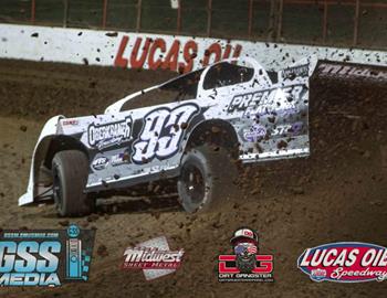 Mason Oberkramer competes at Lucas Oil Speedway (Wheatland, MO) during the 2025 season. (GSS Media) 