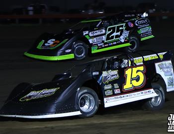 Farmer City Raceway (Farmer City, IL) – Midwest Auto Racing Series (MARS) Late Model Championship – 15th Annual Jr. Kimler Memorial – July 18, 2025. (Josh James Artwork photo)