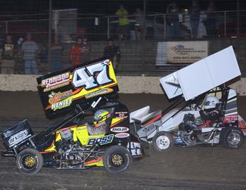 Tyler Rennison #47R and Robbie Johnson #99