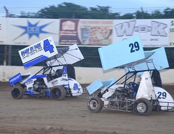 Brendon Clark #4 and David Pyatt #29