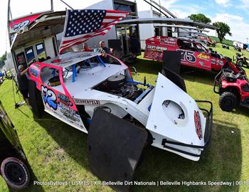 Belleville High Banks (Belleville, Kan.) – United States Modified Touring Series – Belleville Dirt Nationals – June 10th, 2022. (Todd Boyd photo)
