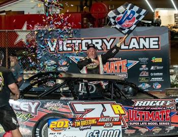 Rod Conley captured his third-career Valvoline American Late Model Iron-Man Series fueled by VP victory during the Third Annual Tim Breeding Memorial at 201 Speedway.