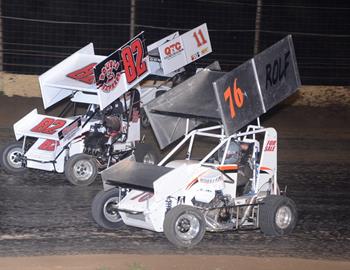 Kale Mueller #76, Jerad Klabunde #82 and Riley Goodno #11X
