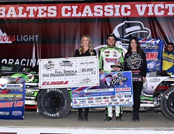 Ricky Thornton Jr. won a Baltes Classic preliminary at Eldora Speedway on Sunday, August 31.