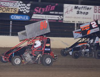 Roger Newcomer #80R and Mark Clemons #2