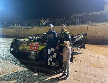 Chase Cooper wins the CRUSA Late Model event at Hattiesburg Speedway on March 21