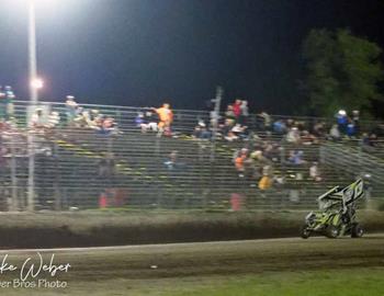 CJ Malueg lighting sprint at speed on front stretch