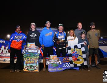 Volusia Speedway Park (Barberville, FL) – DIRTcar Nationals – February 10th-15th, 2025. (Josh James Artwork)