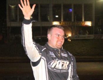 Payton Freeman pocketed $5,700 for his Thursday night Super Late Model win at Tri-County Race Track (Brasstown, N.C.). *(Candice McCue image)*