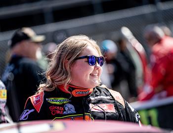 Mandy Chick is all smiles at Daytona. (Brandon Zumbach photo)