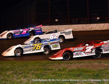 Lucas Oil Speedway (Wheatland, MO) – Lucas Oil Midwest LateModel Racing Association – Ron Jenkins Memorial – September 3rd, 2022. (Todd Boyd photo)