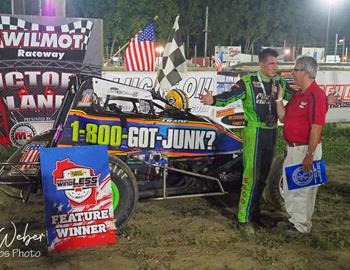 Nathan Crane with Mike Babicz victory lane interview