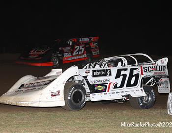 Cedar County Raceway (Tipton, IA) – Midwest Auto Racing Series (MARS) Late Model Championship – Hawkeye Land 40 – April 17, 2025. (Mike Ruefer photo)