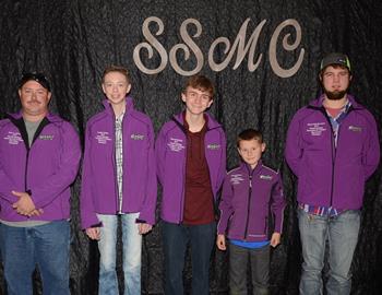 Class Champions: B. Lunsford #8 (NW), A. ONeal #11 (Restrictor); G. Hulsey #88G (Stock/Open); F. Rowland #5F (Junior) and M. Borchers #7M (Sportsman)