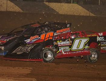 Rick Eckert raced to a $3,500 victory in Zimmer’s United Late Model Series (ULMS) action on Friday night at Pennsylvania’s Path Valley Speedway. (Teal Beard image)