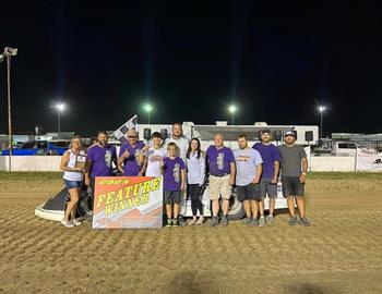 David Melloway rolled to his first win of the year on Tuesday, May 30 with a POWRi Late Model win at Moberly (Mo.) Motorsports Park.
