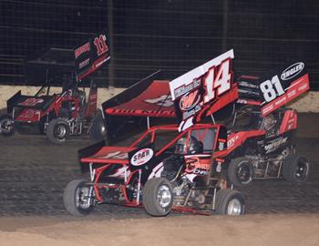 Chris Koch #14, Kaylee Bryson #11B and Frank Flud #81