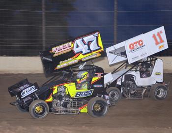 Tyler Rennison #47R and Riley Goodno #11G
