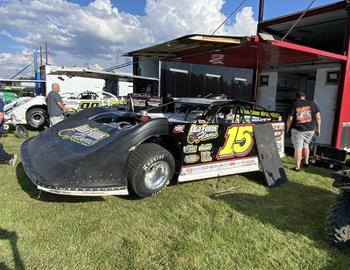 Justin Duty competes with the Midwest Auto Racing Series (MARS) at Kankakee County Speedway (Kankakee, IL) on May 17, 2024. 