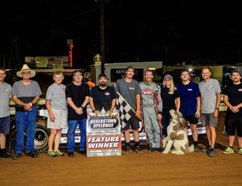 Brian Booze won the Late Model Sportsman portion of the 78th Season Special at Hagerstown Speedway.