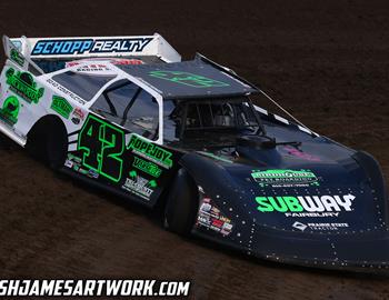 Farmer City Raceway (Farmer City, IL) – Lucas Oil Late Model Dirt Series – Farmer City 74 – May 12th, 2023. (Josh James Artwork)