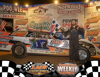 Justin Fite claimed a Limited Late Model victory at Lancaster Motor Speedway on Saturday, March 28.