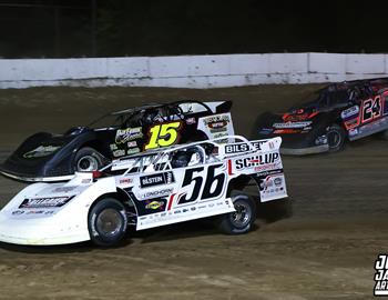 Quincy Raceways (Quincy, IL) – Midwest Auto Racing Series (MARS) Late Model Championship – May 16, 2025. (Josh James Artwork photo)