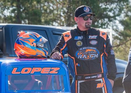Brandon and Zach Lopez race Legends at EchoPark Speedway