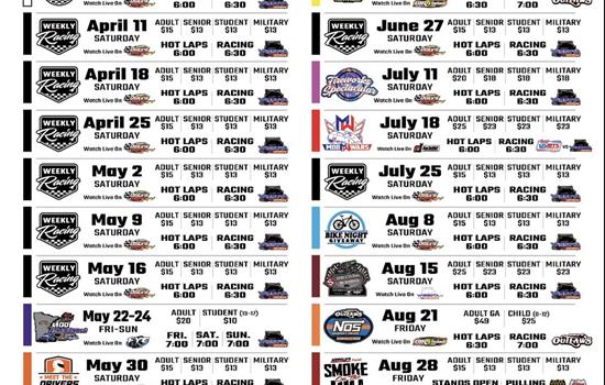 2026 Ogilvie Raceway Schedule