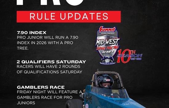 MWDRS Announces New Rules for Pro J
