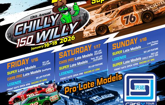 2026 Chilly Willy 150- $20,000 to W