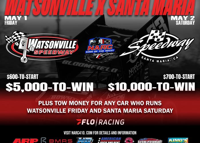 FIRST NARC DOUBLE-HEADER: MAY 1-2