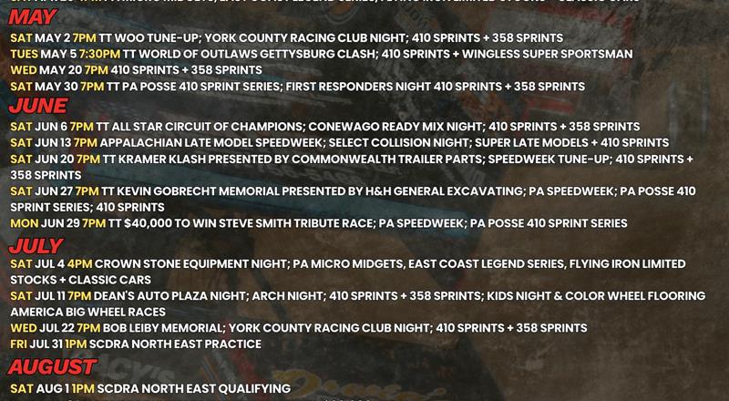 LINCOLN SPEEDWAY UNVEILS ACTION-PACKED 2026 SCHEDULE Big Purses,
