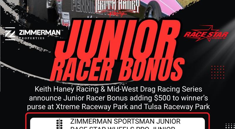 MWDRS, Keith Haney Racing Announce Junior Racer Bonus and more fo