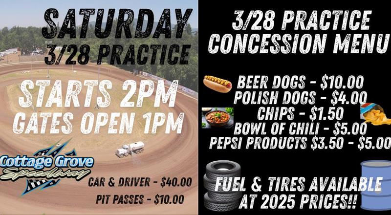 2ND ROUND OF PRACTICE SET FOR MARCH 28TH!!