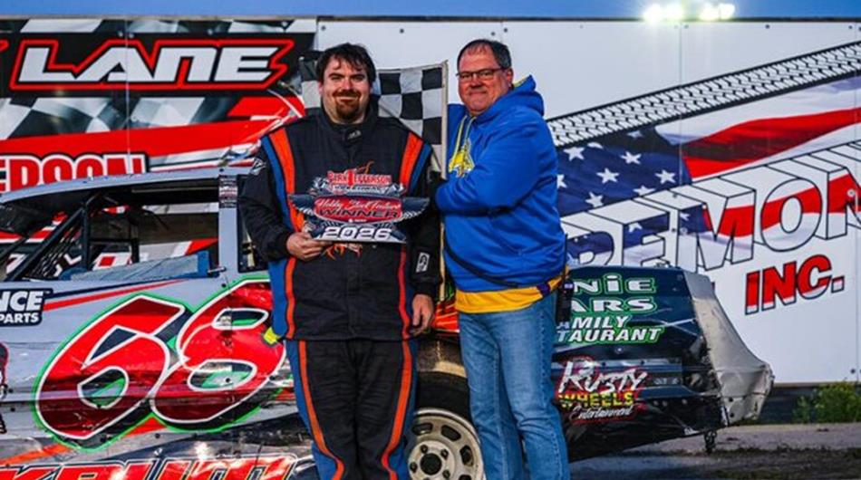 Ankrum Fends Off Malasek in Wild Hobby Stock Finish on May Day Madness