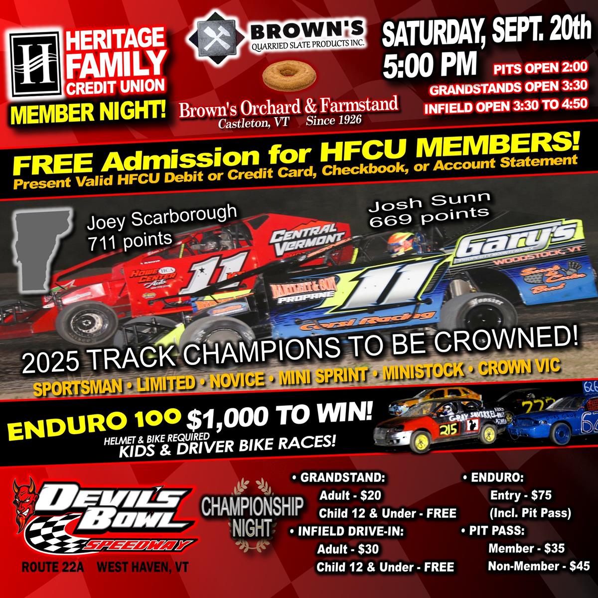 SATURDAY NIGHT...Championship Night and the Final Race of the 2025 Season!