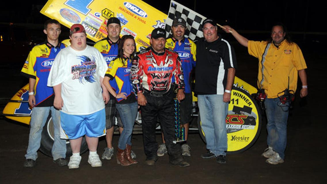 Attached Photo: Danny Lasoski won Friday night&#39;s Speedway Motors ASCS Warrior season finale at Valley Speedway in Grain Valley, MO. (Joe Orth photo)
