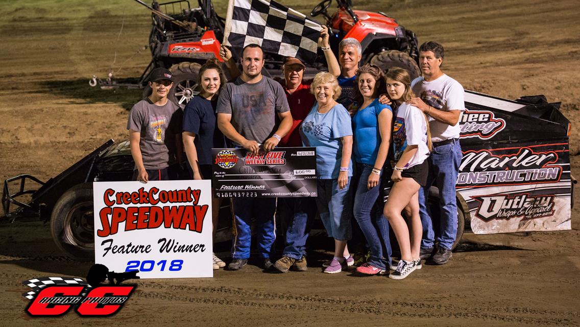 Harris, Wiseley, and McQuary Nab First Wins Of 2018 While McSperitt Family Doubles Up At Creek County Speedway