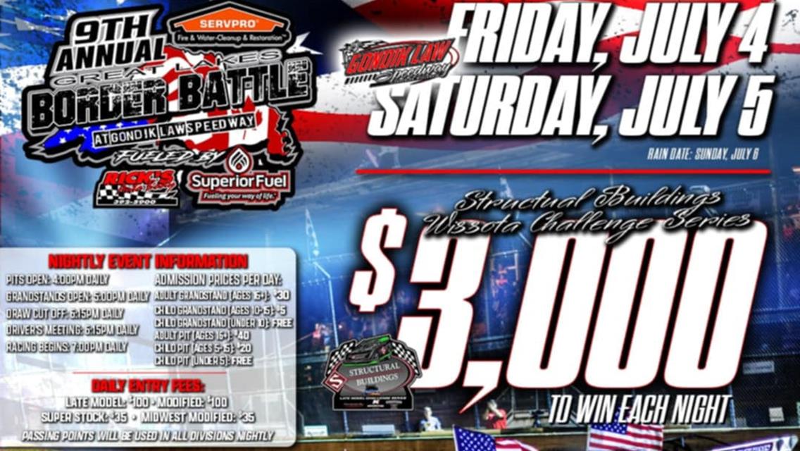 9th Annual Great Lakes Border Battle Set for July 4-5