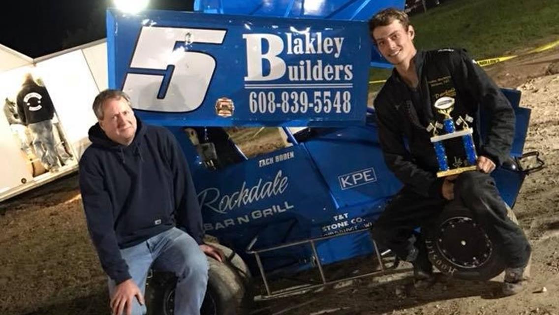 “Vanderboom Badger 600 Micro Champion”                     “Boden captures season finale at Plymouth”