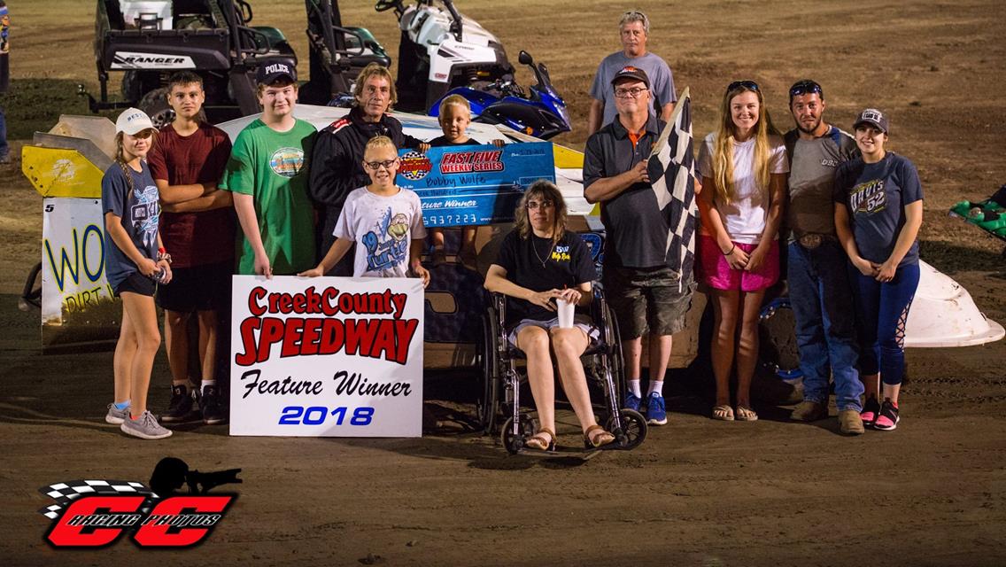 Brandon Dean Tops Modified Action At Creek County Speedway With Smith, Pense, Wolfe, and Traster Also On Top