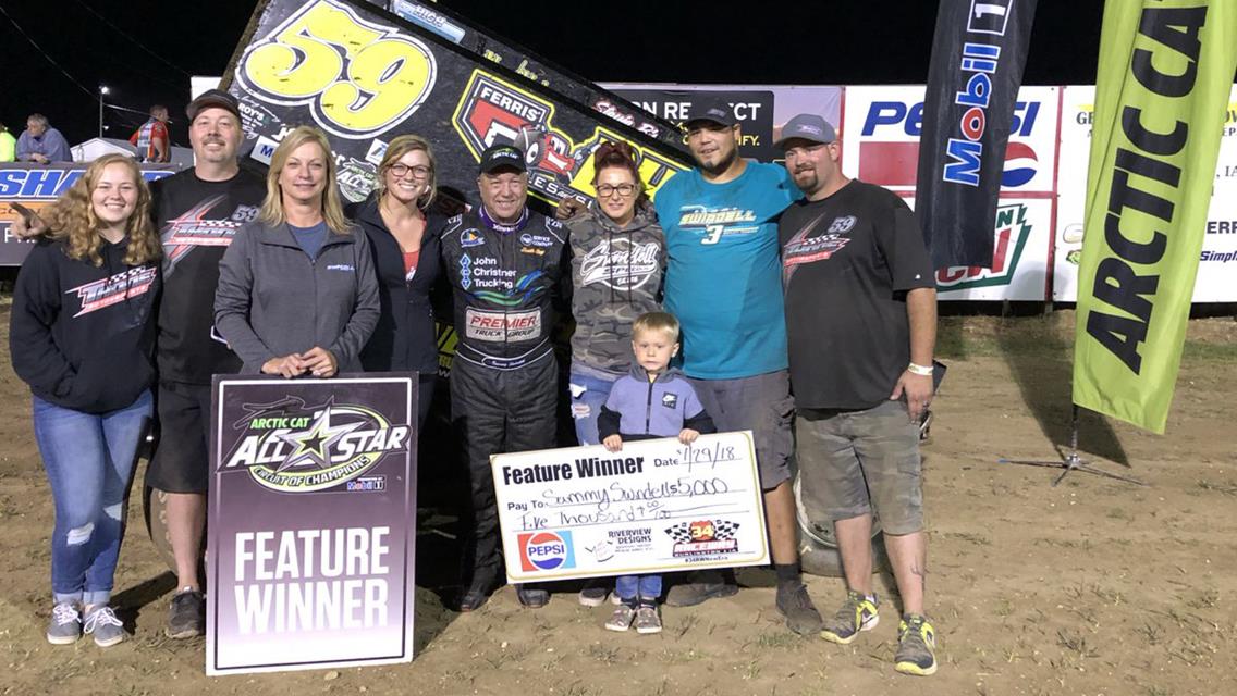 Swindell flies All Star checkers at 34 Raceway