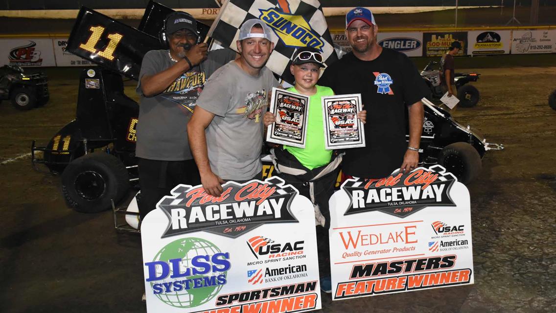 Jost, Lee, Pence, Cody. Silva, Truitt and Cash Run to USAC Weekly Racing Victory at Port City Raceway