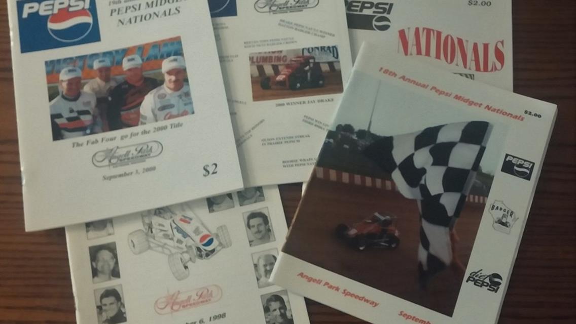 "10th Annual Salute to Harry Turner Saturday at Wilmot Raceway"  "38th Annual Pepsi Midget Nationals Sunday at Angell Park Speedway"