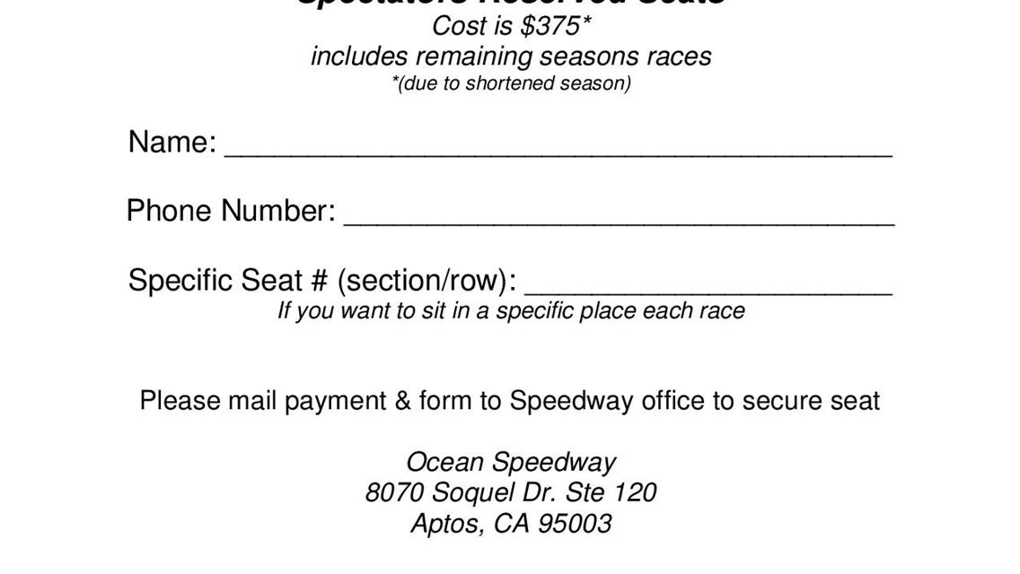 2023 Spectators Reserved Seat application