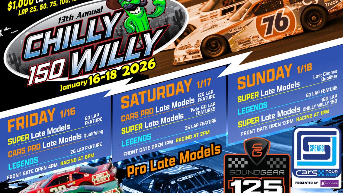 2026 Chilly Willy 150- $20,000 to Win!
