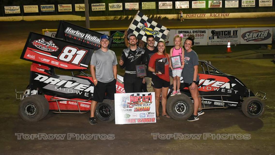 Flud and Carroll Double Up while Mahaffey and Blevins Top Fields at Port City Raceway