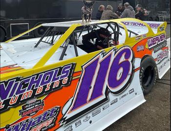 Cameron Weaver prepping for action at 411 Motor Speedway on November 26.