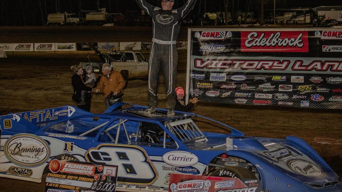 Timothy Culp raced to the $5,000 CCSDS March Madness win on Saturday, March 15 at Springfield (Mo.) Raceway.